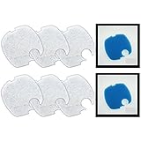 SunSun 6-Pack PLUS 2 Coarse Fine Filter Pads for Aquatop CF400 and SunSun HW303 Canister Filters (6 Pack + 2)