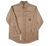 Rasco Fire Retardant KHAKI Shirt FR Western with Snaps 7.5 oz