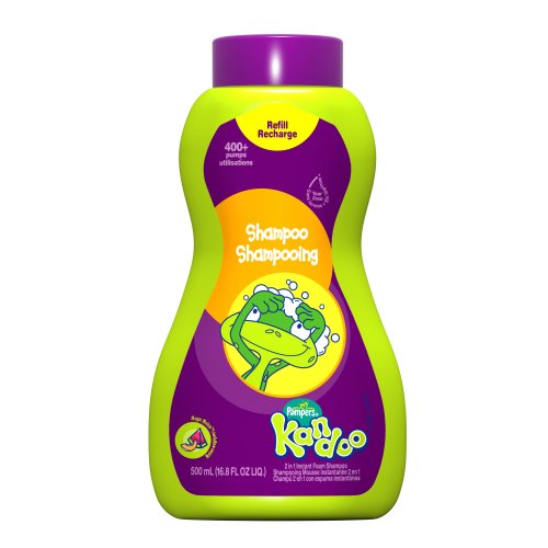 Pampers Kandoo Instant Foam Shampoo Refill, Magic Melon Scent, 16.8 Fluid Ounces (Pack of 4)