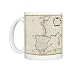 Chart of western Europe showing Paris meridian as the Prime Photo Mugs