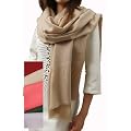 Prettystern - 100% Wolle 180cm X70cm kurze Fransen 60 Garn Pashmina Schal - 6 Farben