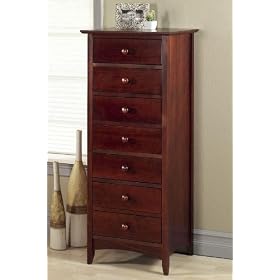Hawthorne Seven - drawer Chest, 48.5Hx20W, DARK CHERRY