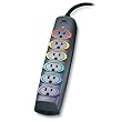 Kensington 62147C SmartSockets Standard 6-Outlet Color-Coded Power Strip and Surge Protector