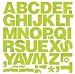 Basic Grey Lime Rickey Cardstock Stickers - Thickset Monogram