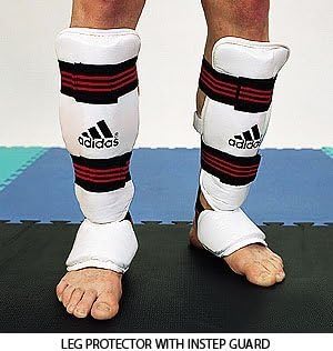 Gungfu Adidas Muay Thai Kickboxing Leg Protector with Instep Guard - Size: X-Large