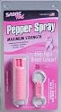 SABRE RED Police Strength Pepper Spray - Compact, Pink Case with Quick Release Key Ring & 25 shots, 5Xs more than the competition for max protection