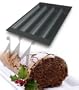 Flexible Silicone Bakeware Tronco 71 Oz, 20.08" x 3.15" x 2.36"H, 4/mold