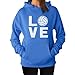 Tstars Volleyball Hoodie Love Graphic Pullover for Teen Girls and Women Sporty Sweatshirt for Players Fans Coaches Medium California Blue