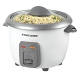 Black & Decker RC3406 6-Cup Rice Cooker, White