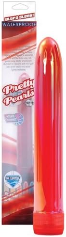 Vibrating Pretty Pearls 6.5" Waterproof Vibe - Red