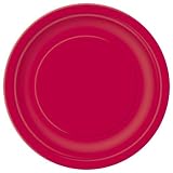 from Red Pack of 20 x Ruby Red Round Paper Plates (7/18cm)