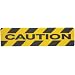 Brady 6" Height, 24" Width, B-916 Grit-Coated Polyester Tape, Black On Yellow Color Anti-Skid Tape Hazard Marking Diecut Cleats, Legend "Caution" (Pack Of 24)