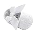 Baby Girls Princess Bowknot Soft Sole Cloth Crib Shoes Sneaker White, 0-3 Months