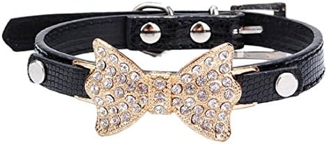 AutumnFall® Dog Collar Bling Crystal Bowknot Pet Collar (A)