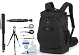 LOWEPRO Flipside 400 Backpack (Black) + Accessory Kit for Canon EOS Rebel T3/T3i/T2i/T1i/EOS 1D MARK III/1D MARK IV/1DS MARK II/5D/7D/20D/30D/40D/50D/60D/XS/Xsi/Xti D-SLR Cameras