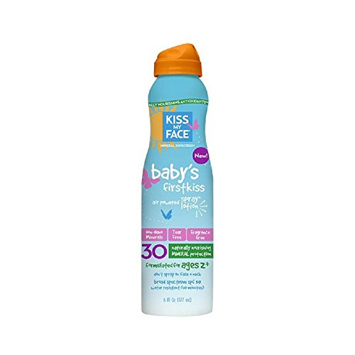 Kiss My Face Spf#30 Sunscreen Baby First Kiss Spray Lotion 6oz