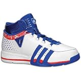 adidas Men's TS Creator Player Basketball Shoe,White/Royal/Red,10.5 M US