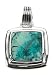 Barse Sterling Silver Square Chrysocolla Pendant