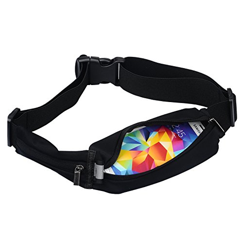 Baseus Universal Sports Belt Outdoor Sports Cycling Mountain Climbing Walking Trip for iPhone 5/5S Samsung Galaxy S5 S4 HTC One M7 M8 Sony Z1 Z2 (Black Belt)