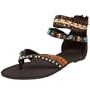 Miss Me Women's Star-21 Ankle-Strap Sandal,Brown,8.5 M US