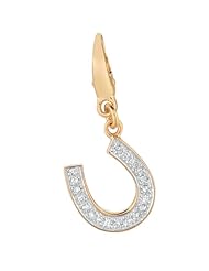 Gold over silver 0.09ct TDW Diamond Horseshoe (Charm)