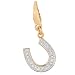 Gold over silver 0.09ct TDW Diamond Horseshoe (Charm)