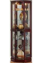 Furniture online: Addison Floor Corner Curio, 72"H, CHERRY