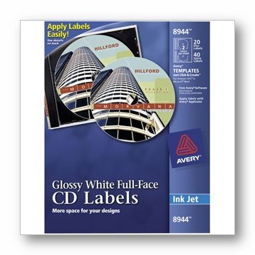 Avery 8960 Matte Full Face CD Label (White)