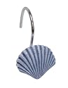 Bathroom Shower Curtain Hook with Blue Shell Design - 12477