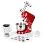 Klarstein Lucia Rossa Robot multifonction - Robot m�nager complet Hachoir � viande, Mixeur, Batteur, Fouet (1200W, bol 5 litres, 6 vitesses) - Rouge