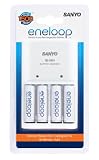 Sanyo MQN04 eneloop Overnight Charger  with 4 pcs eneloop AA (HR-3UTGA-4BP)