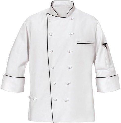 Phoenix Master Chef Coat with Black Piping, Small
