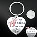 Breast Cancer Awareness Keychain - Heart w/Pink Ribbon