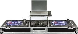 Odyssey FZGSDJ12W Flight Zone Glide Style Ata Dj Coffin With Wheels For A 12 Mixer & Two Turntables In Standard Position