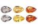 PEAR SHAPE MM VARIES ENHANCED MULTI COLOR SAPPHIRE SET OF 6