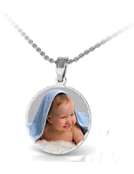 Petite Round w/ diamond cut edge Picture Charm - Add to Any Charm Bracelet or a Bracelet Purchased through us