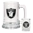Oakland Raiders Boilermaker Set - Primary Logo NFL Football