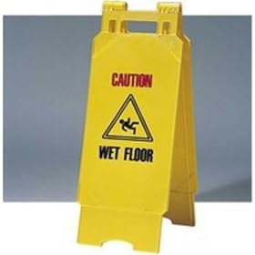 Safety Sign Folding Yellow Wet Floor PS124