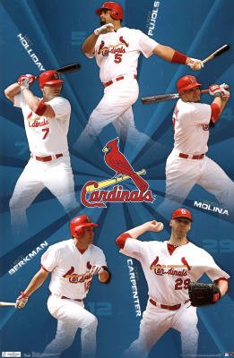 (22x34) St Louis Cardinals 2011 Holliday Pujols Molina Carpenter Berkman Sports Poster Print