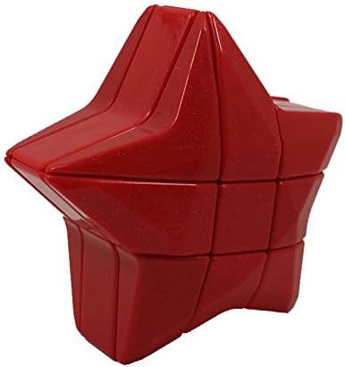 Pointed Star Shaped Brain Teaser Magic Rubik's Puzzle Cube Red