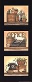 Vintage Office Panel FINEST BRAND CANVAS Print With Added Heavy BRUSHSTROKES Linda Spivey 8x20