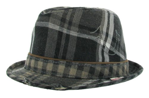 True Religion Mens Plaid Trilby Cap