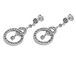 Marcasite Earrings with Clear CZ - 35 mm