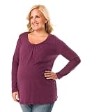 Motherhood Maternity: Plus Size Long Sleeve Scoop Neck Maternity T Shirt