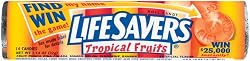 LifeSavers Tropical Fruits Hard Candy, 1.14-Ounce Rolls (Pack of 60)