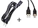 OMNIHIL (8 FT) AC Cord + (8 FT) 2.0 USB Cable Compatible with Dell Laser, Multifuction B&W Printers