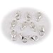 25 pcs 925 Sterling Silver Pear Shape 8mm Lobster Claw Clasps Open Jump Ring