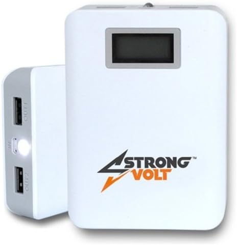 StrongVolt Powerbank MAX USB Battery Pack- Lithium-Ion Battery Pack with dual 1A and 2A outputs and LED Flashlight- Extends life of iPhones, iPads, Phones, Tablets, E-Readers and all other USB Devices- With High Output for iPads,iPhones and other tablets