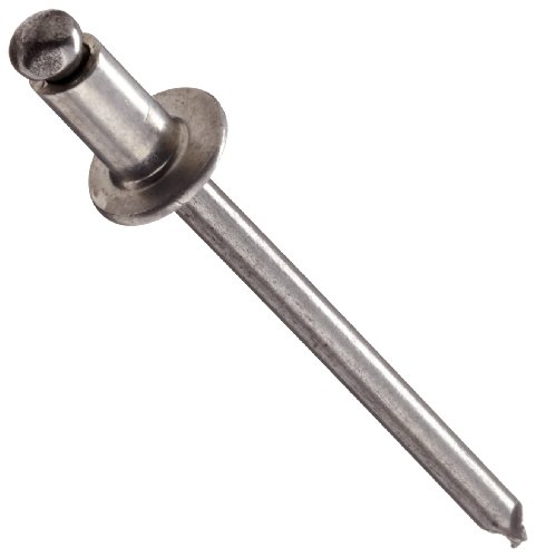 Aluminum Open End Rivet /w Steel 5/32 Diameter , .300 Length, Drill # 20, Grip .062-.125 (Pack of 100)
