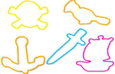zany bandz shaped rubber bands bracelets 24pack piratez more detail click!